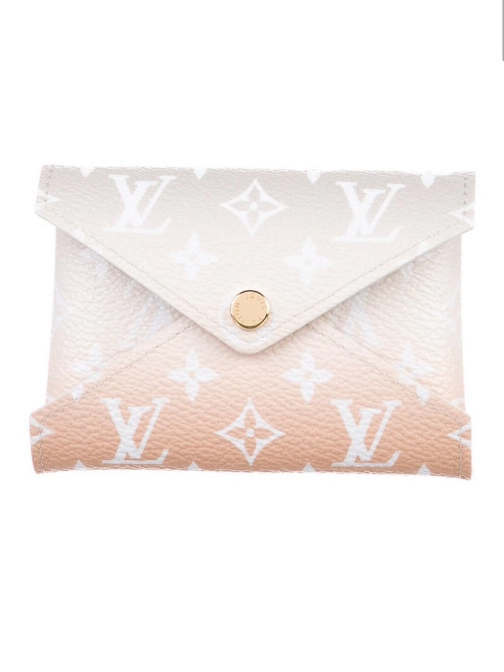 Louis Vuitton Ombre Beige Pink Envelope Card Pouch